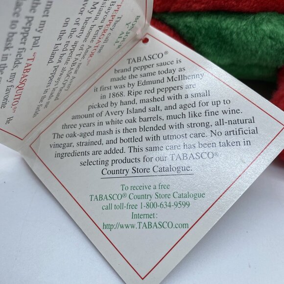 Tabasco Pepper Sauce Peppergator Alligator Plush Stuffed Animal Toy Red Green - Picture 4 of 12